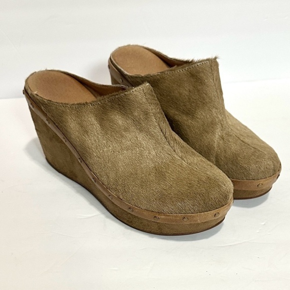 Antelope Brown Wedge Mules size 40
